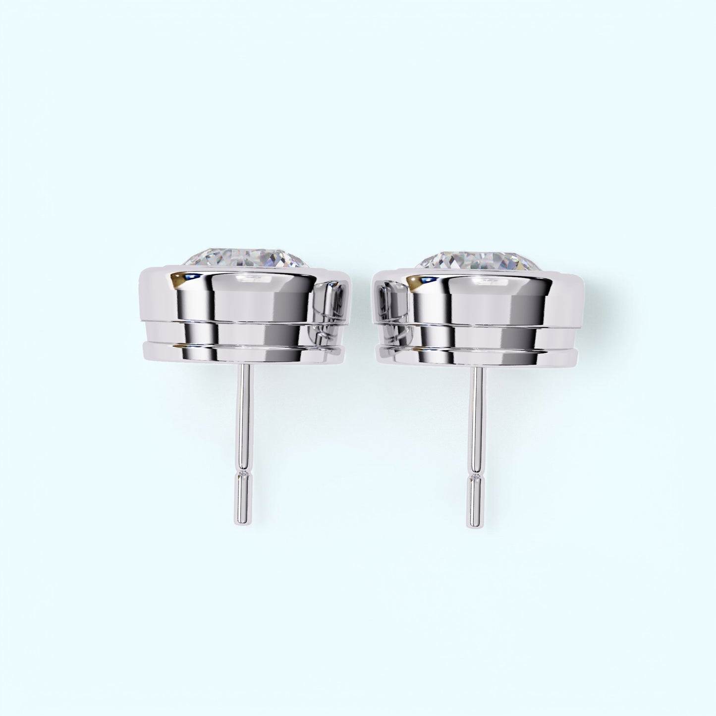 Luxe Bezel Diamond Studs