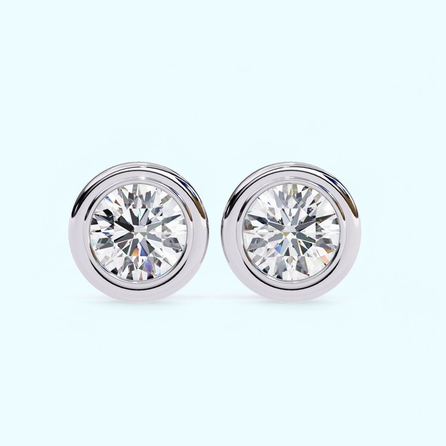 Luxe Bezel Diamond Studs