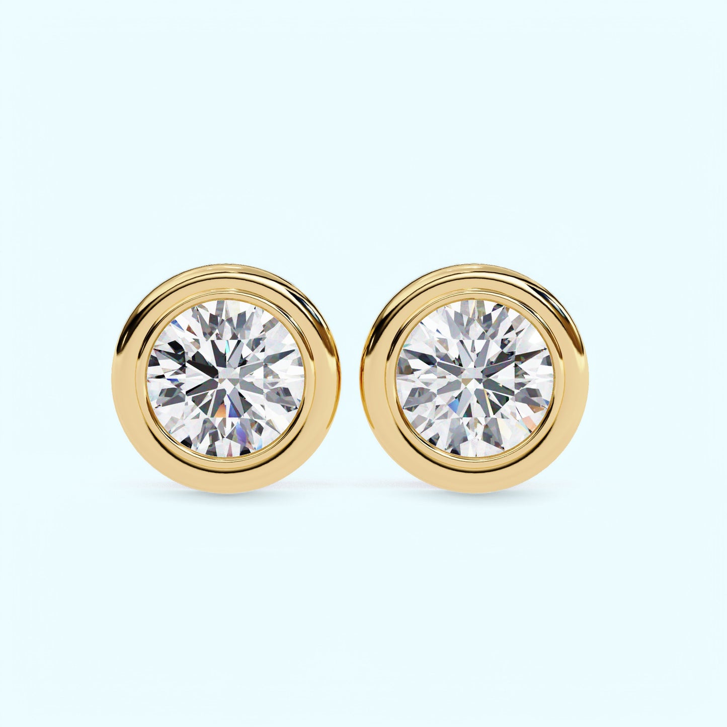 Luxe Bezel Diamond Studs