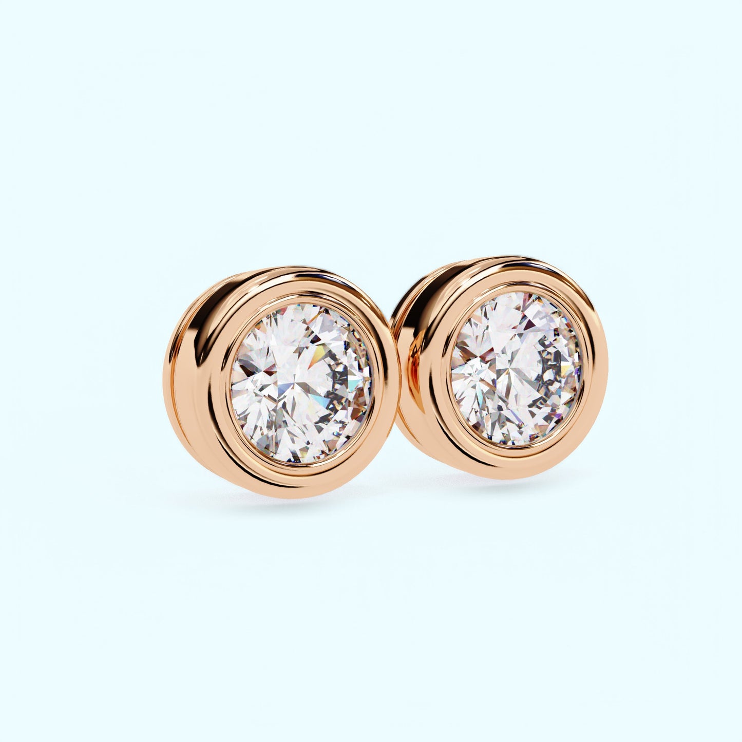 Luxe Bezel Diamond Studs