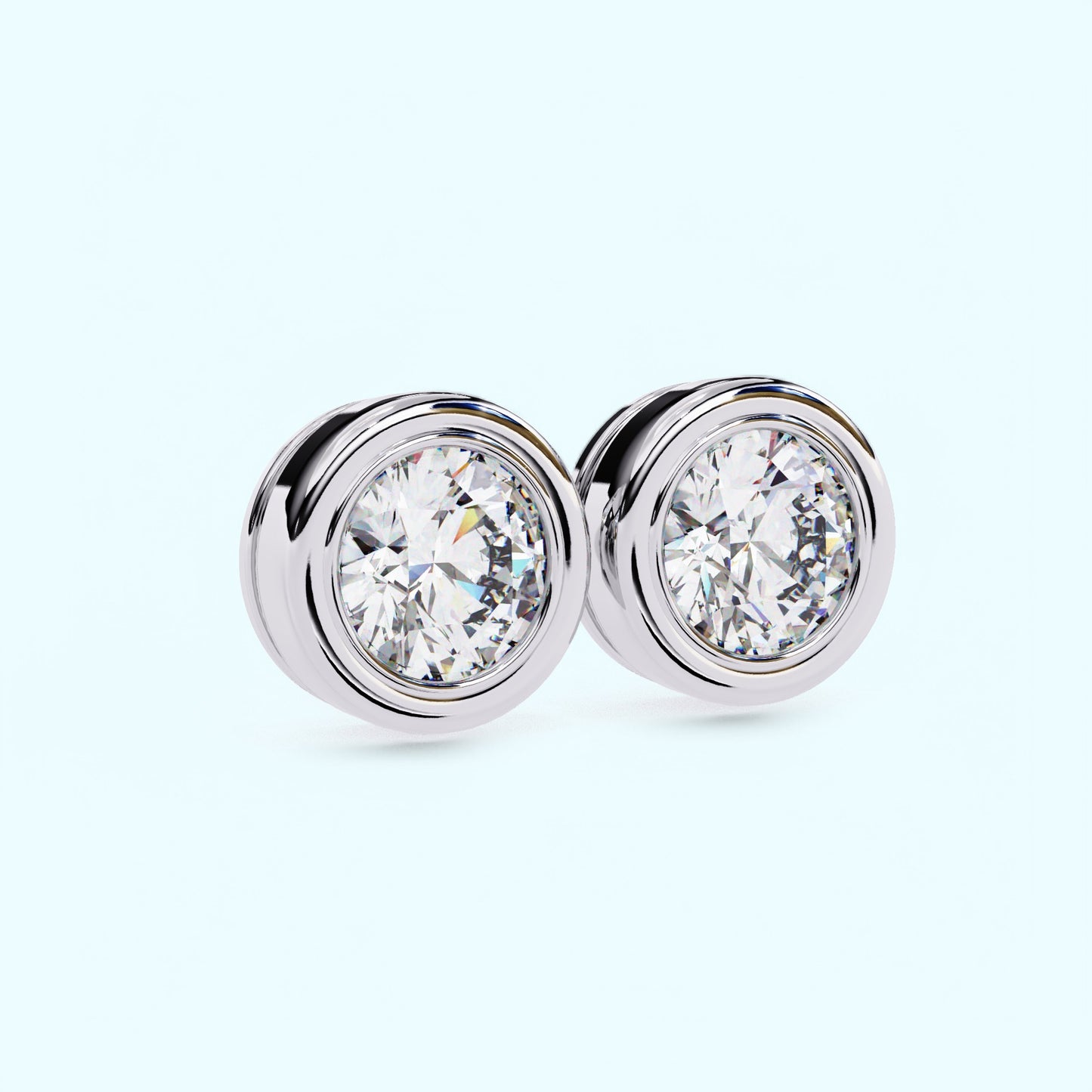 Luxe Bezel Diamond Studs