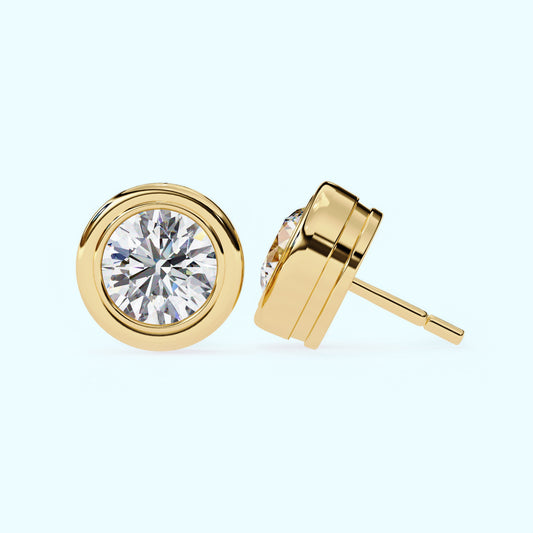 Luxe Bezel Diamond Studs