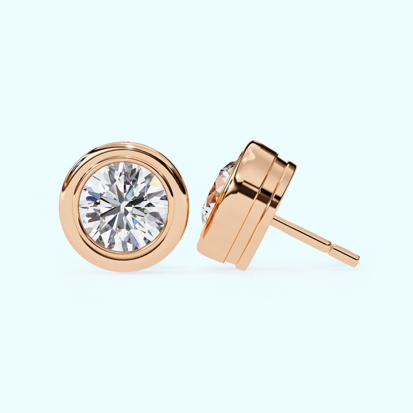 Luxe Bezel Diamond Studs