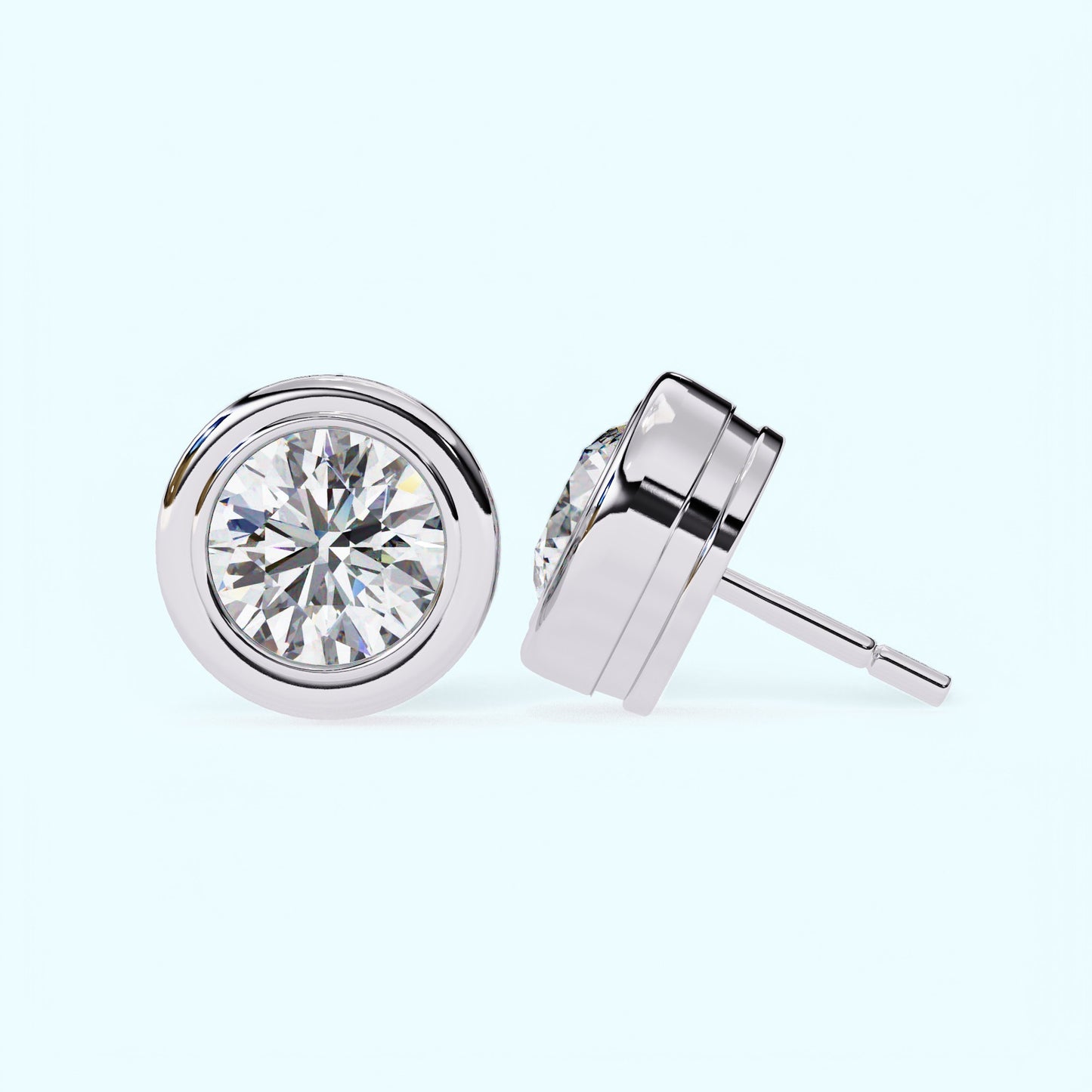 Luxe Bezel Diamond Studs