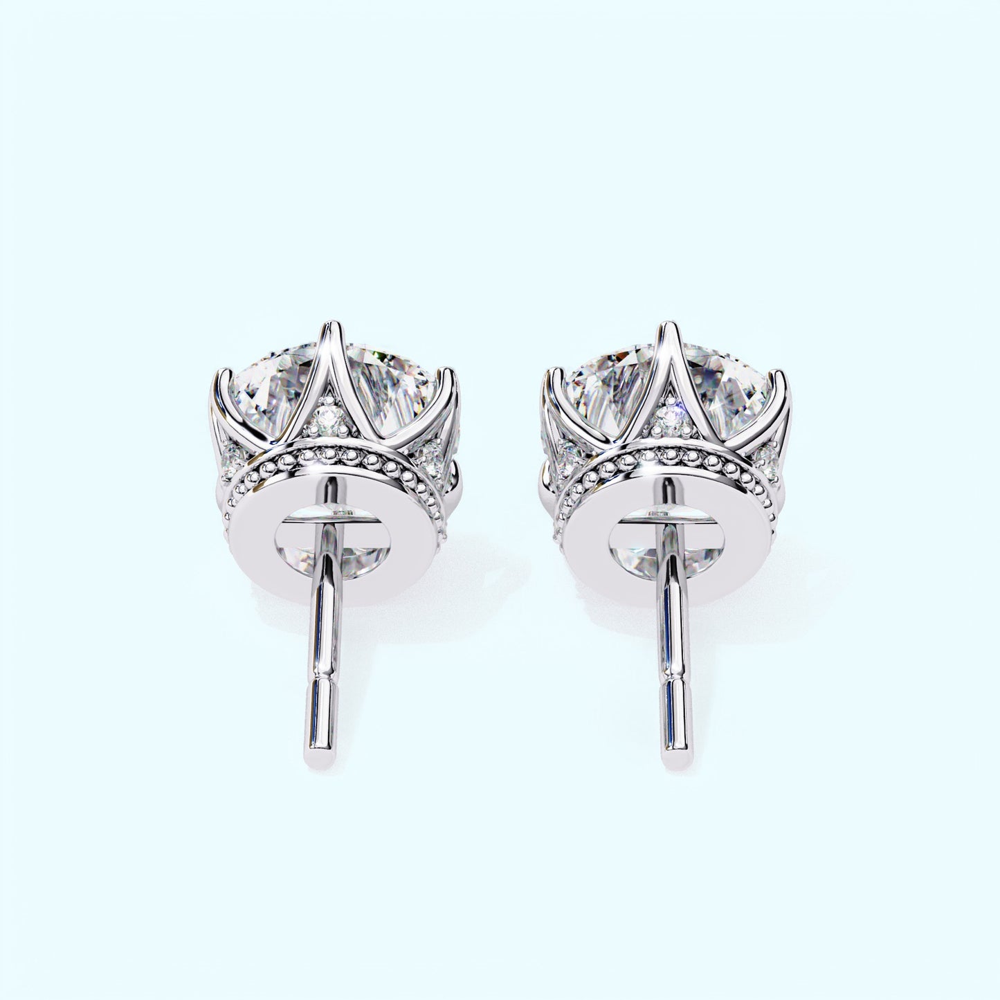 Regal Crown Diamond Studs