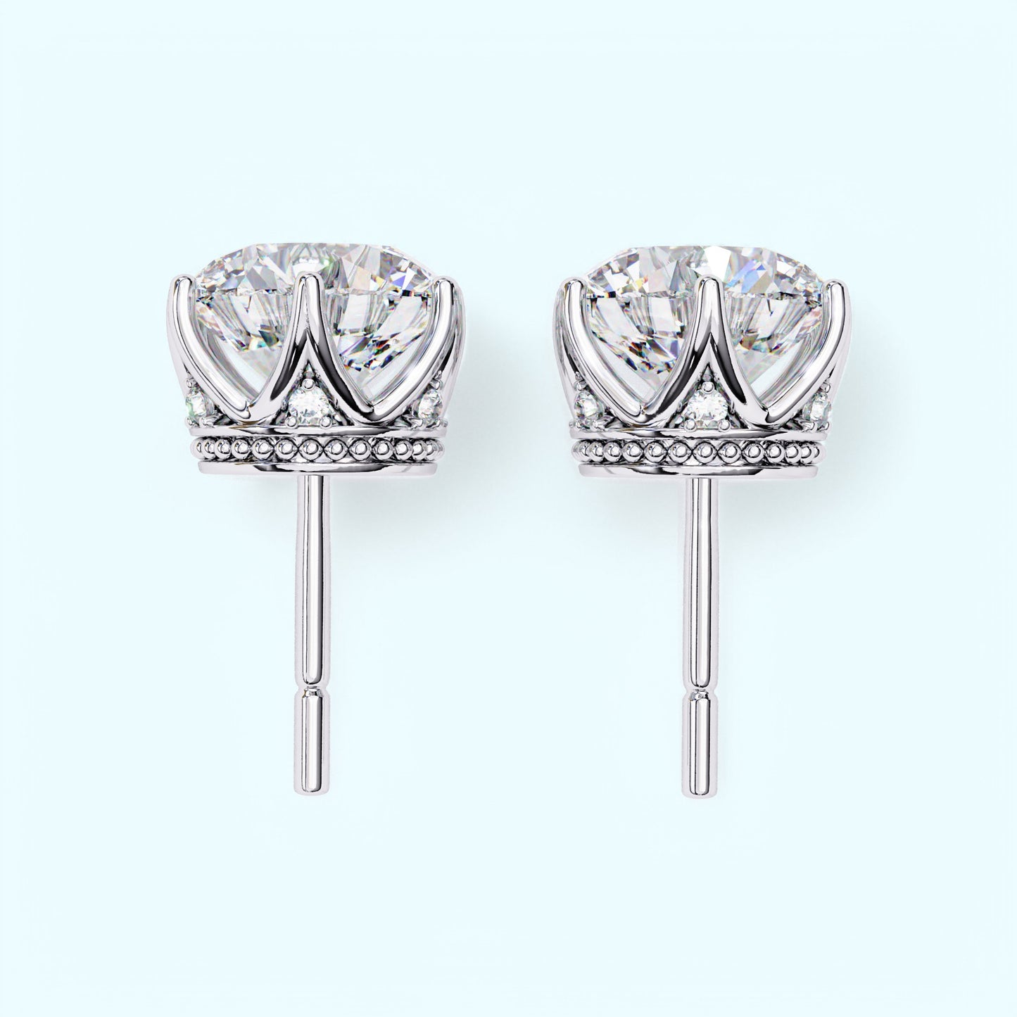 Regal Crown Diamond Studs