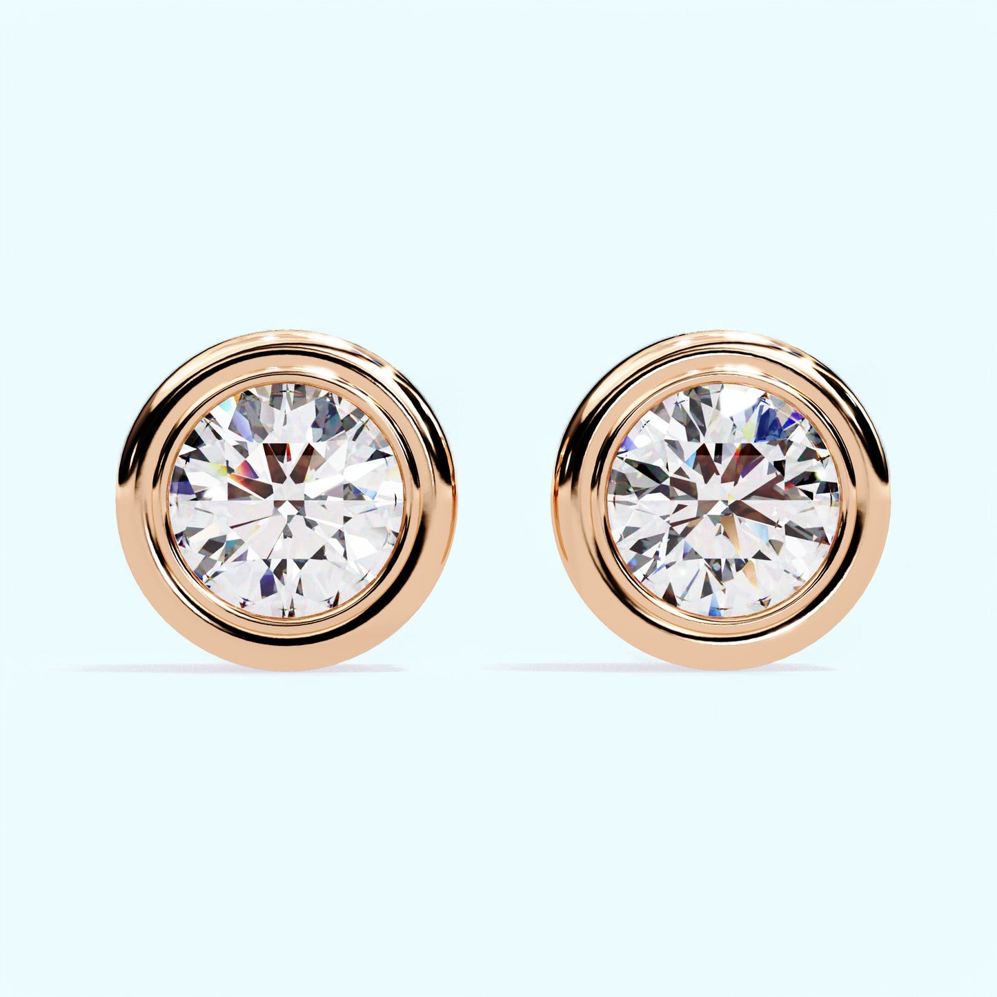 Luxe Bezel Diamond Studs